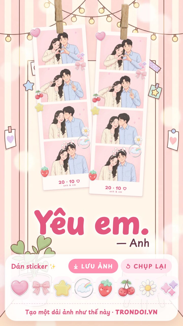 Photobooth 4 Ô · Hồng