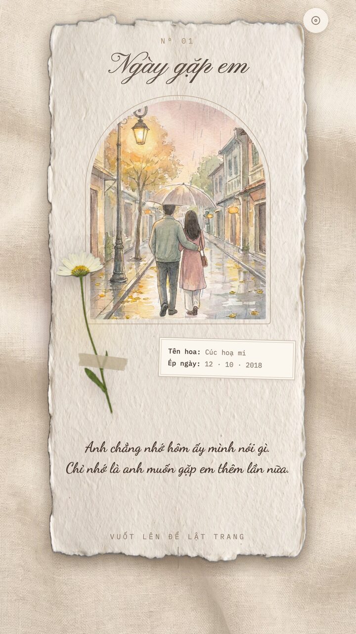 Sổ Hoa Ép · Tặng vợ